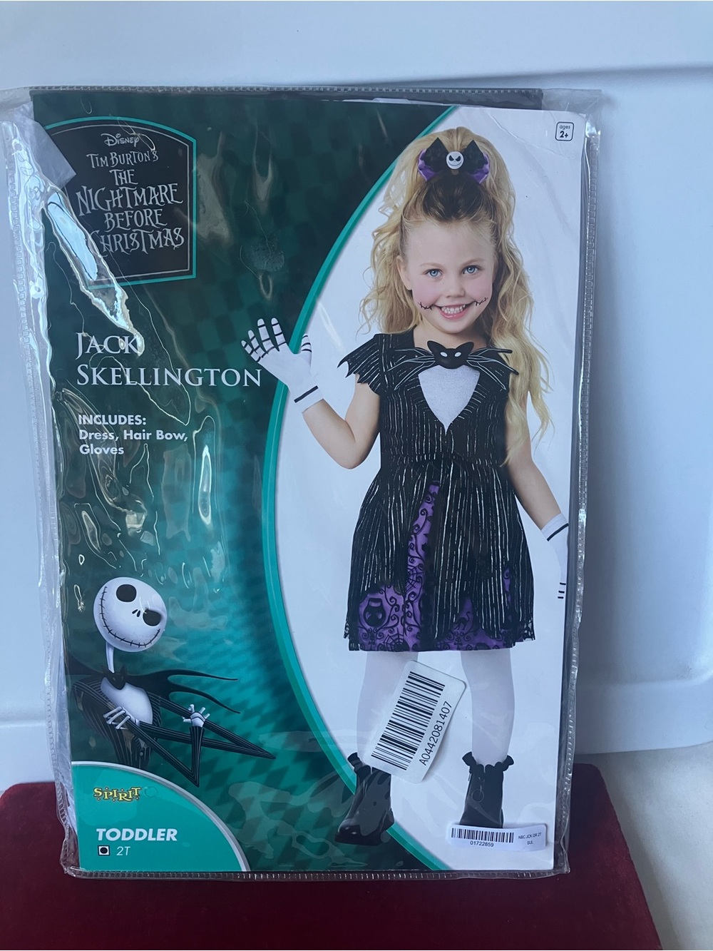 Nightmare Before Christmas Jack Skellington Halloween Costume Toddler 2T New.
